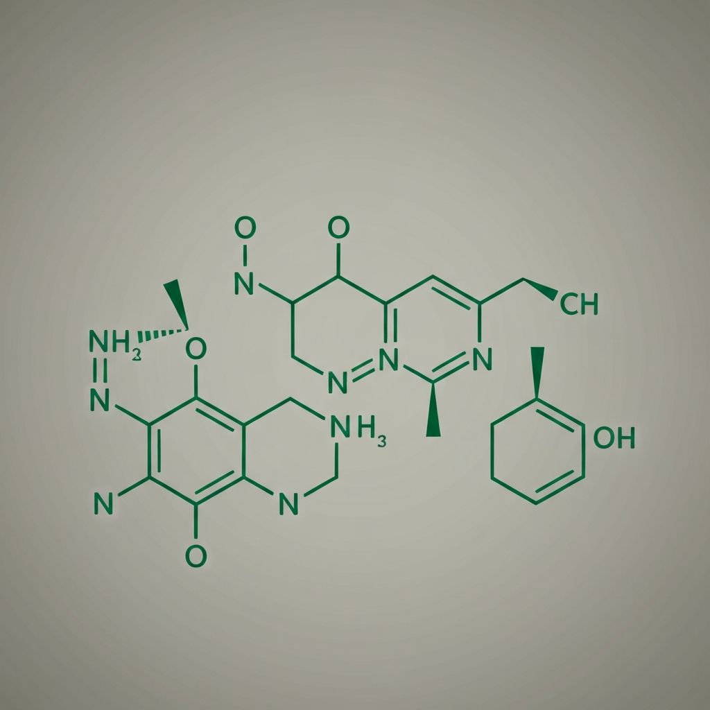 Abstract molecular structure graphic